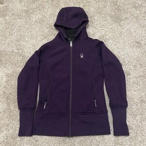 Spyder Purple Full-Zip Hooded Fleece Jacket | Small